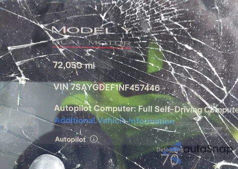 2022 Tesla Model Y Performance Dual Motor All-Wheel Drive из США, поврежденный, VIN 7SAYGDEF1NF457446